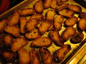browned croutons